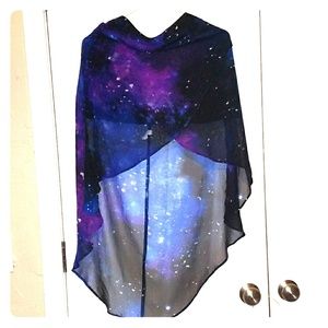 Hi-Lo Galaxy wrap like skirt